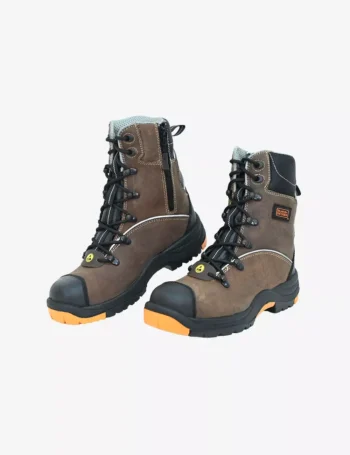 Brown Leather Safety Shoes BXWB0163IN