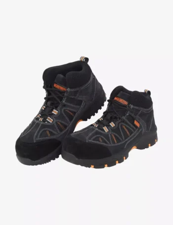 Navy Blue Leather Safety Shoes BXWB0164IN