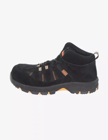 Black Suede Leather Safety Shoes BXWB0165IN