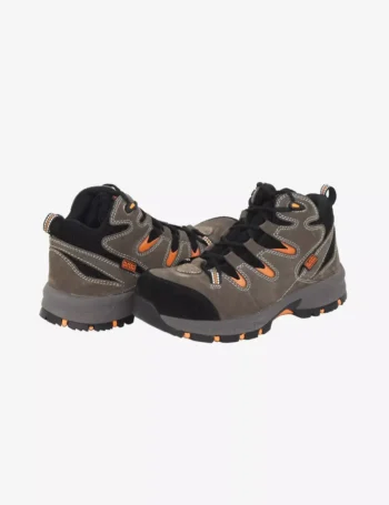 Grey Suede Leather Safety Shoes BXWB0168IN