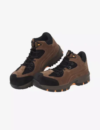 Brown Suede Leather Safety Shoes BXWB0167IN