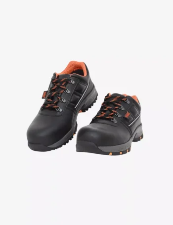 Black Leather Safety Shoes BXWB0191IN