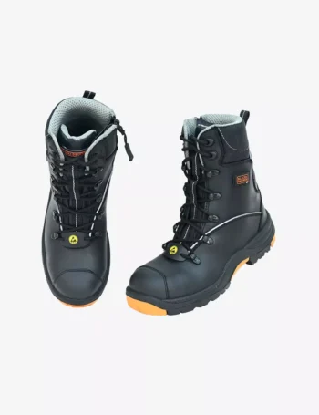Buff Black Grain Crazy Horse Din Leather Safety Shoes