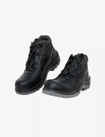 Quick Release Ankle Height Black Leather Safety Shoes FS22BL(FWDAMN)