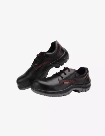 Deluxe Workman Black Leather Safety Shoes with Fibre Toe FS01BL(FWDAMN)