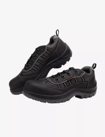 Executive Sporty Lace-Up Black Leather Safety Shoes FS62BL(FWDAMN)