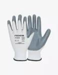 Grip and General Purpose Grey and White Gloves with Nitrile Coating FT408(L)