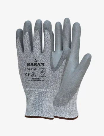 HPPE Glass Liner with Polyurethane Coating Safety Gloves TDM-Level B HS45
