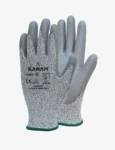 HPPE Glass Liner with Polyurethane Coating Grey Safety Gloves HS62