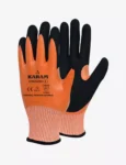 HPPE Liner with Sandy Nitrile Over Flat Nitrile Coating Safety Gloves HS65DD