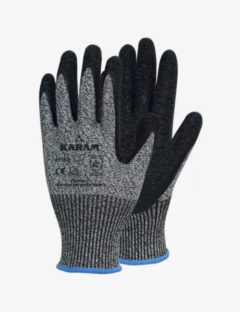 HPPE Glass Liner with Natural Latex Coating Safety Gloves HS68