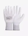 White Polyester Liner with White PU Coating Glove HS21