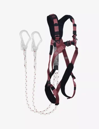 KARAM MAGNA 1 Full Body Harness with PN351 Forked Lanyard with Energy Absorber Hook PN131N