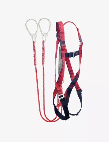 KARAM Full Body E-Con Harness for Tower Climbing (CLASS L) with PN351(PP) Hook PN132 Forked Lanyards with Energy Absorber PN18(PN351)(000_132)(PP)(2.0M)