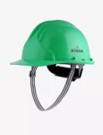 Safety Helmet with Protective Peak and Ratchet Type Adjustment PN581