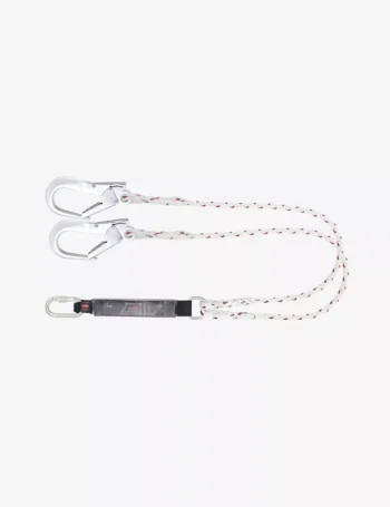 KARAM 2 m Forked Lanyard with Energy Absorber Both Side Hook PN136 (Aluminium) PN351(A)(2.0M)