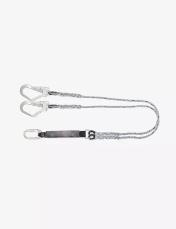 KARAM 2 m Forked Lanyard with Energy Absorber One Side Karabiner PN112C and Other Side Hook PN131 PN351(PP)(112C_131)(2.0M)