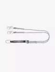 KARAM 2 m Forked Lanyard with Energy Absorber One Side Karabiner PN112 and Other Side Hook PN121 Snap Hook PN352(PP)(2.0M)