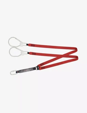 KARAM 2 m Forked Lanyard with Energy Absorber One Side Karabiner PN112 and Other Side Hook PN132 PN361(112_132)(2.0M)