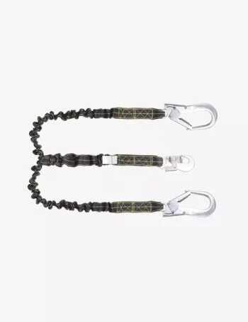 KARAM 2 m Revolta Expandable Internal Shock Absorbing Forked Lanyard (Orange Variant Industrial) PN371(IS)(A)(OR)(2.0M)