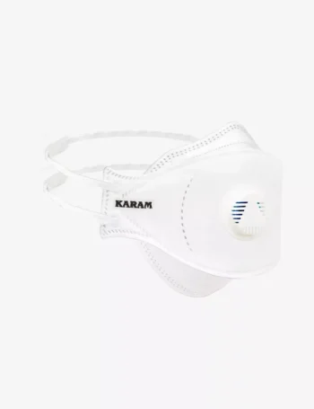 FFP2 NR D Pollution Resistant Disposable Fish type Respirator with Headband and Exhalation Valve RFTH12(WHITE)_06(ECOM)